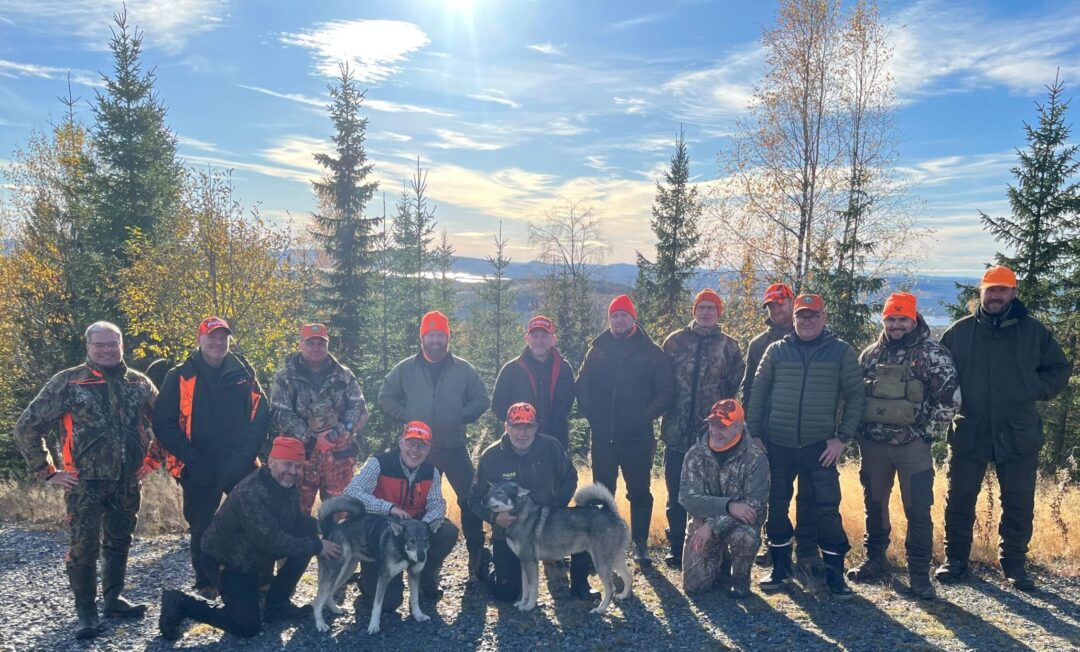 Svenska och Danska Veteraner på Älgjakt i Byberget Ånge