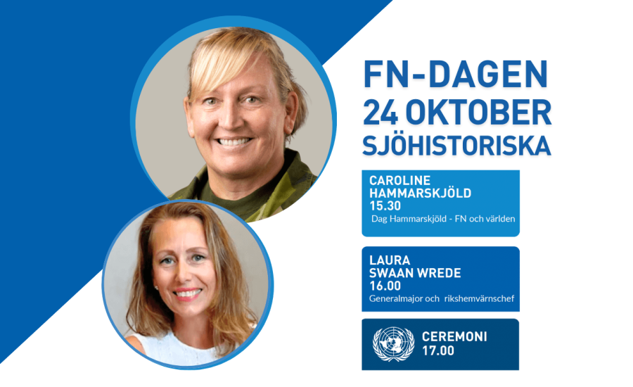 fn-webb Lyssna på Caroline Hammarskjöld och Laura Swaan Wrede på FN-dagen, Sjöhistoriska.