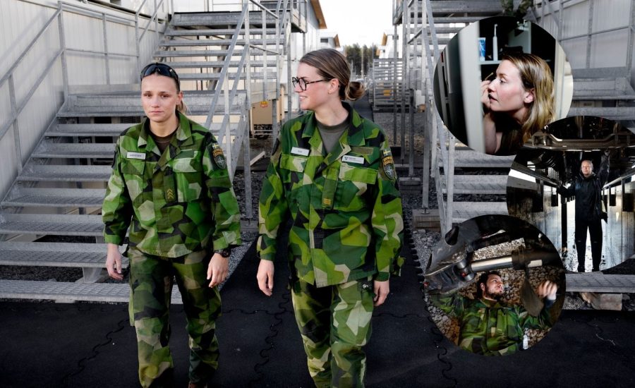 lettl Svenska soldaterna Madeleine och Klara från 71:a bataljonen, P 7, under insats i Lettland som en del av Natos östliga försvar.